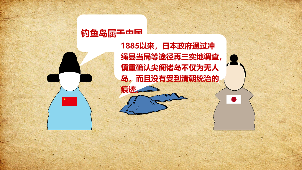 钓鱼岛的历史真相PPT动画