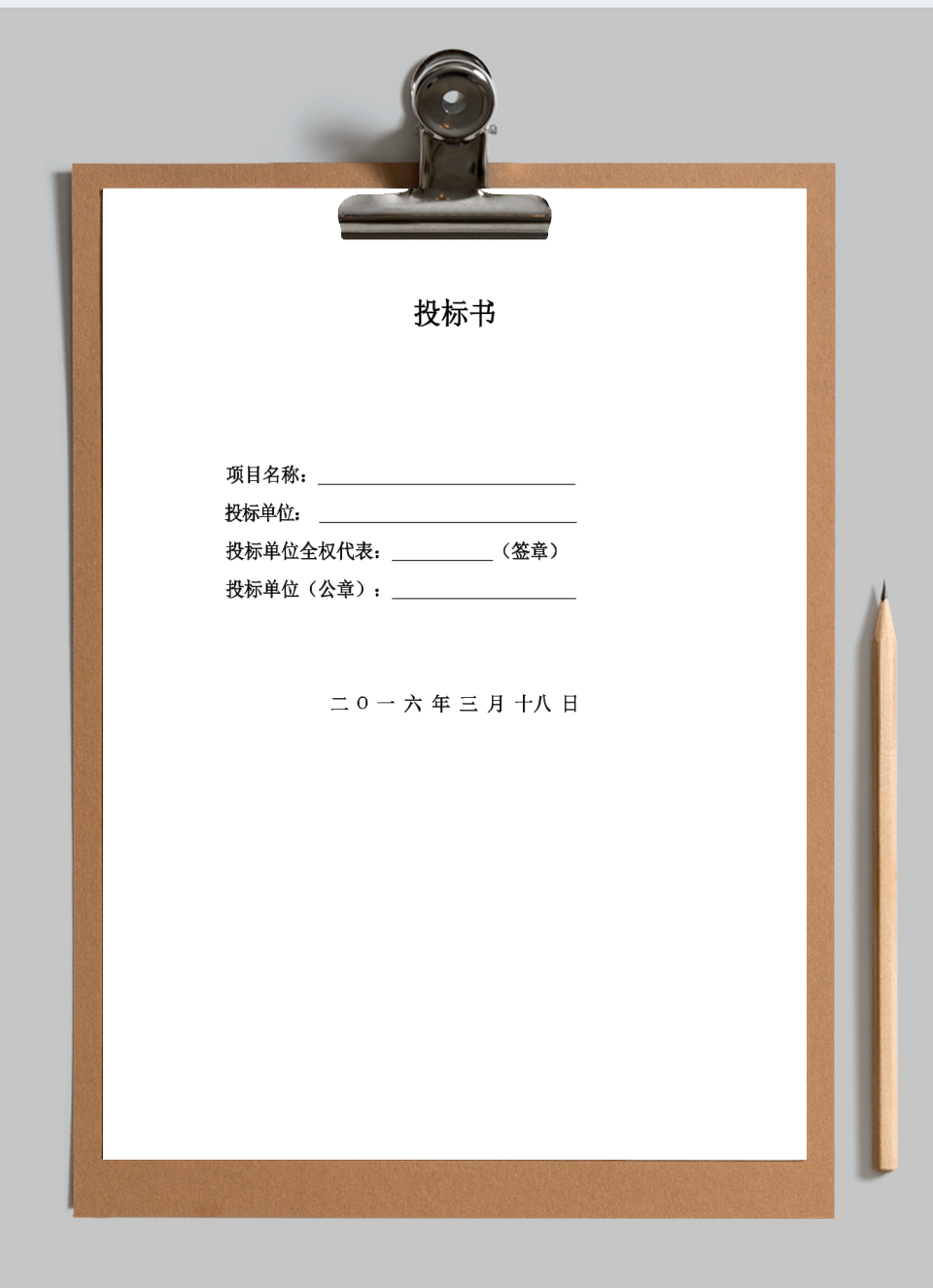 物流运输项目投标书