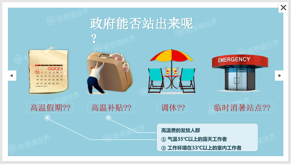 炎热夏天《夏日大考验》PPT作品