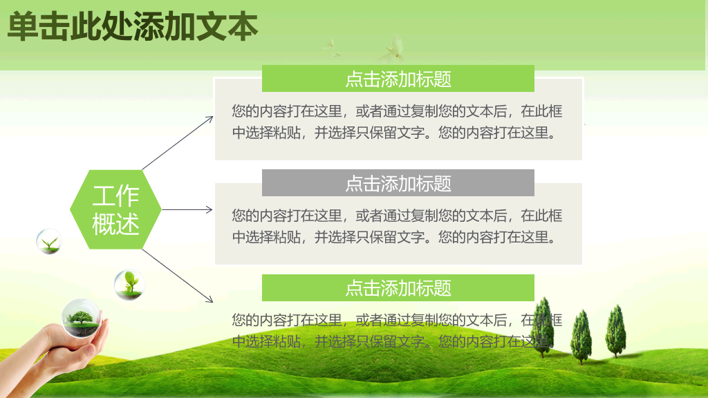 精品绿色环保环境保护PPT模板