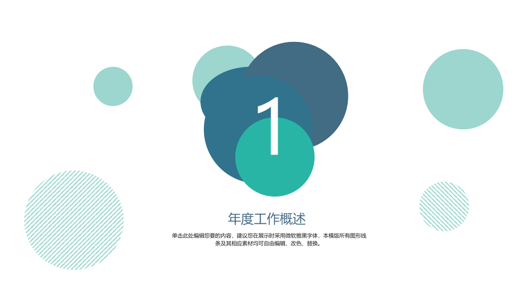 圆圈泡泡工作汇报PPT模板