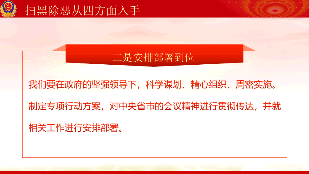 重拳出击扫黑除恶PPT模板