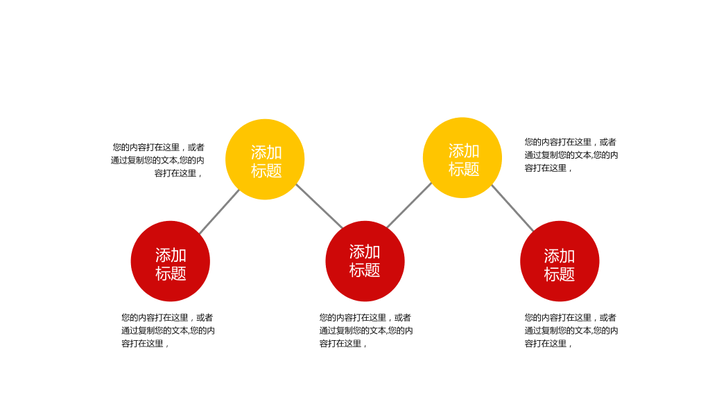 红黄色商务PPT图表合集-5