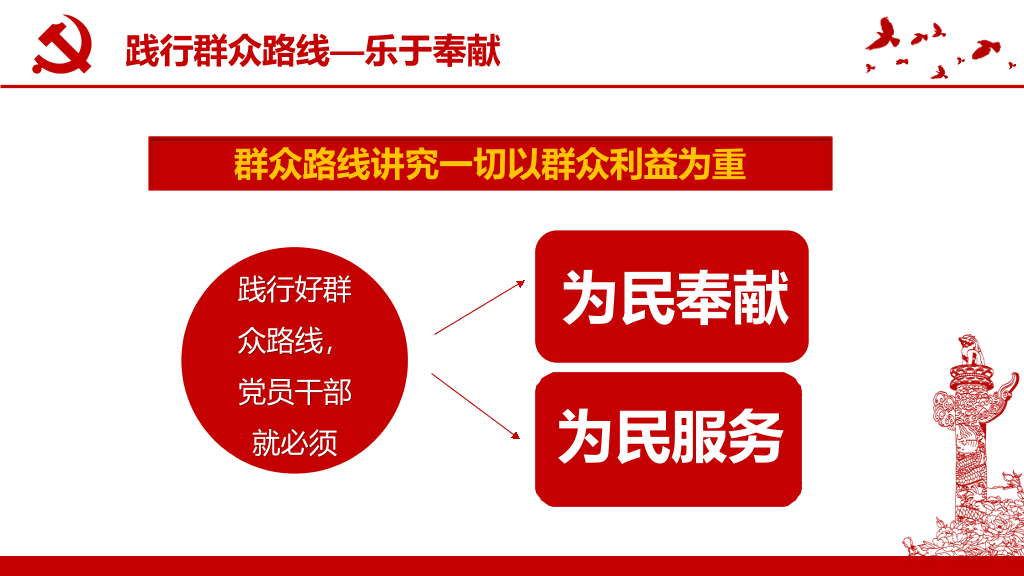 我是党员我奉献党课PPT模板