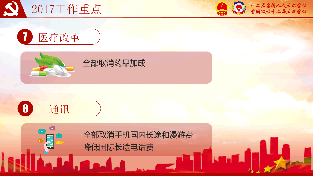 全国两会解读聚焦两会PPT模板