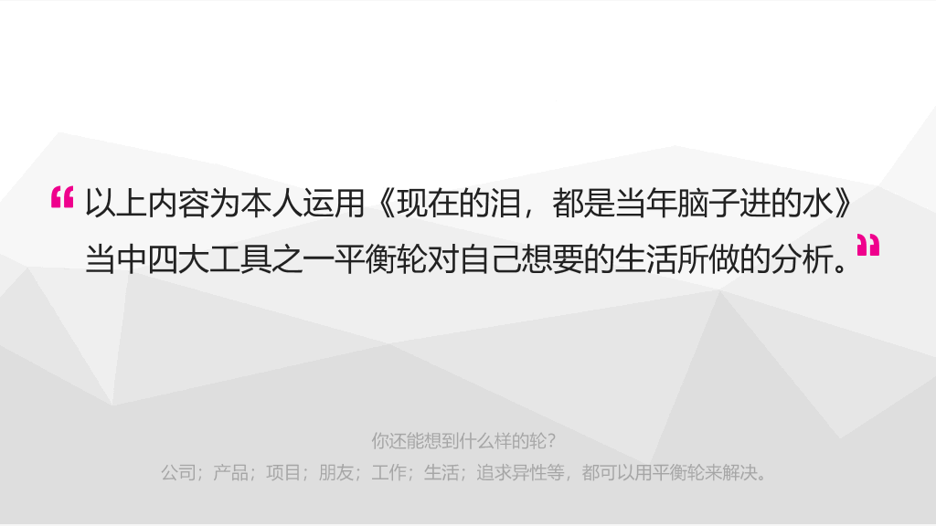 《现在的泪都是当年脑子进的水》读书笔记PPT