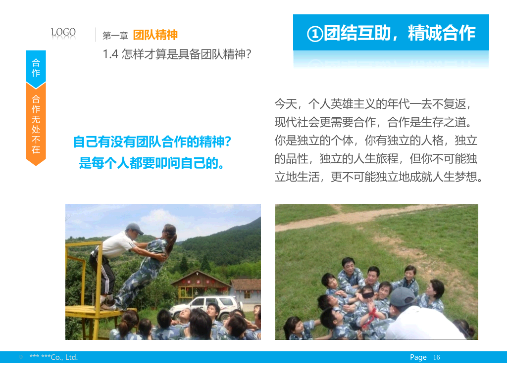 团队精神及忠诚度培训PPT模板