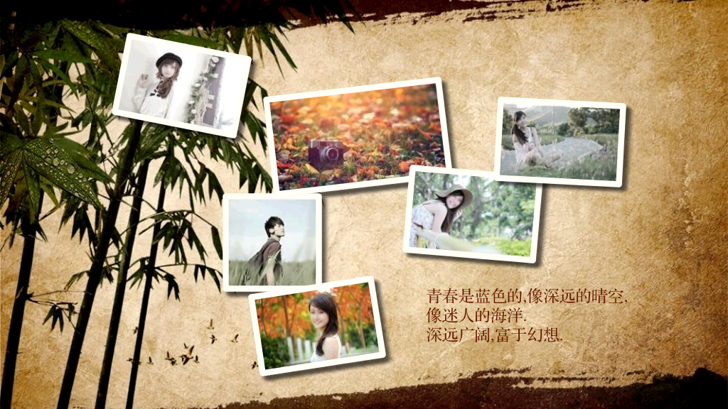 同学聚会青春回忆相册PPT模板