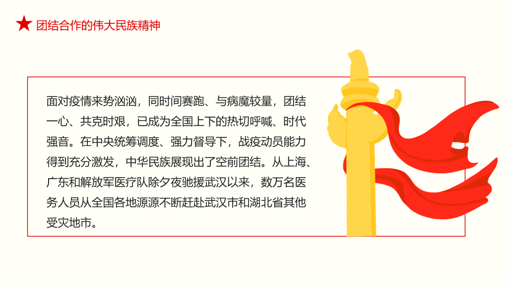 疫情中锤炼民族精神PPT模板