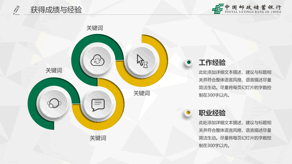 中国邮政储蓄银行专用PPT模板