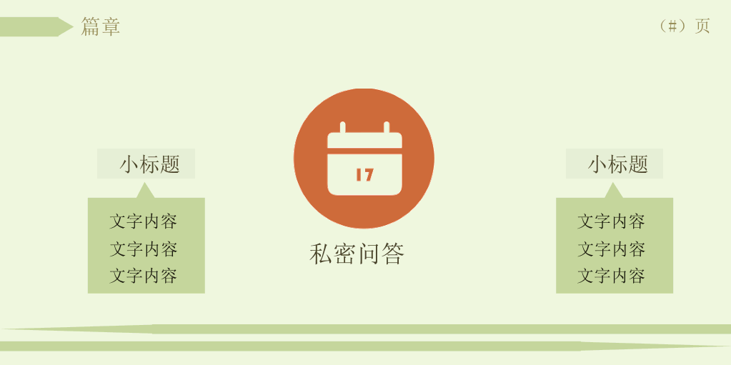 绿色小清新淡雅PPT模板