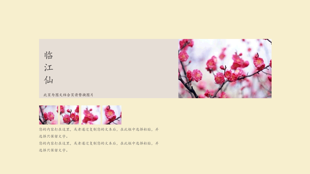 古韵梅花PowerPoint模板