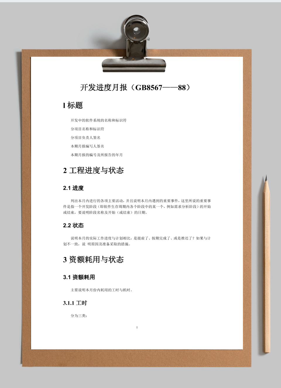 开发进度月报