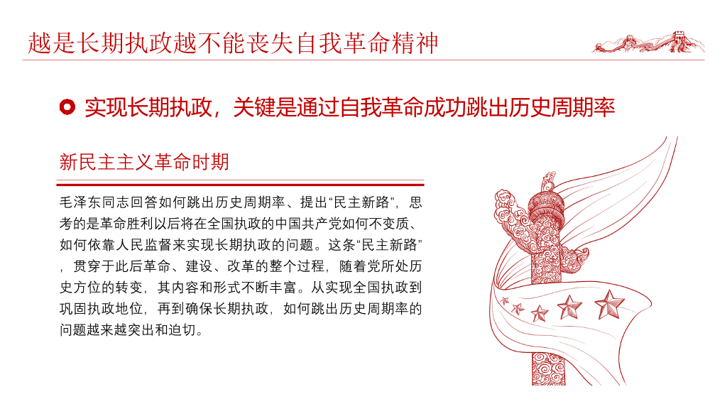 将伟大自我革命进行到底PPT模板