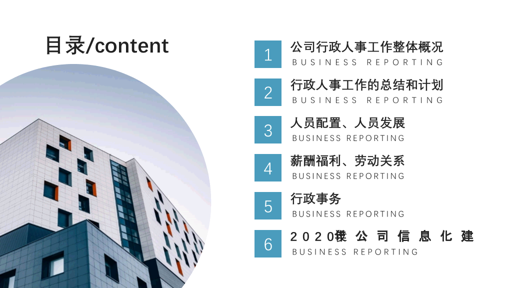 HR人事行政工作总结报告PPT模板