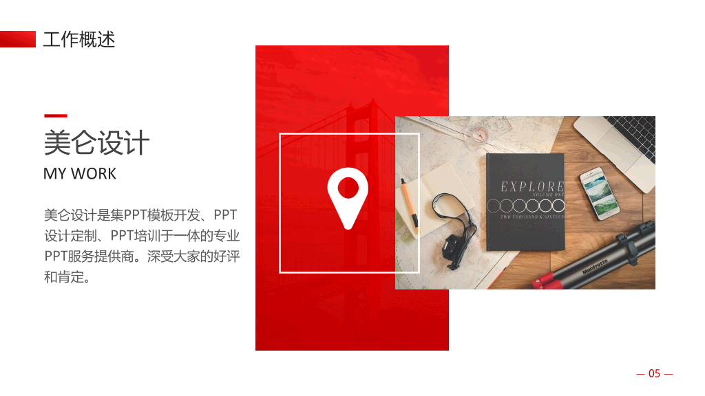 红色杂志风年终报告PPT模板
