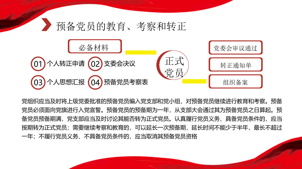 党政知识学习培训PPT模板