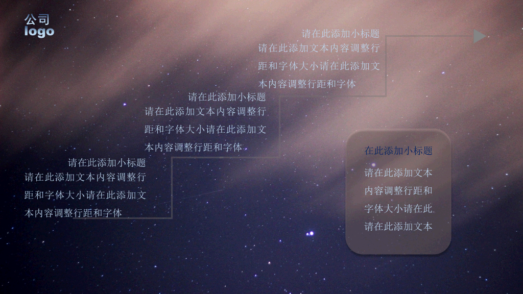 星空风工作总结汇报PPT模板