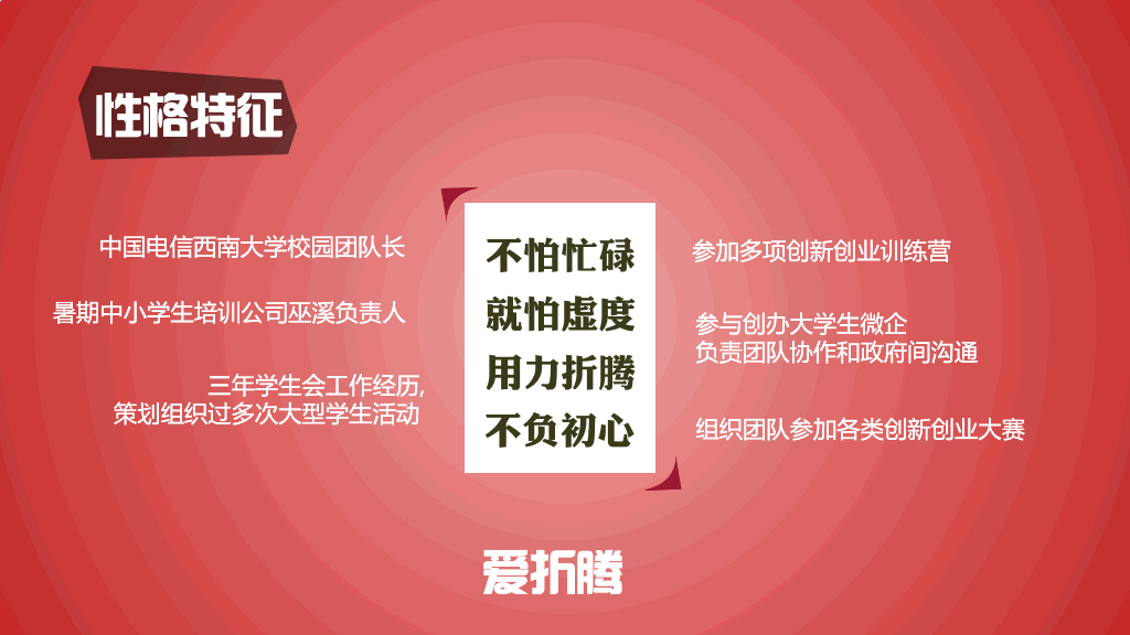 创意超人自我介绍PPT模板