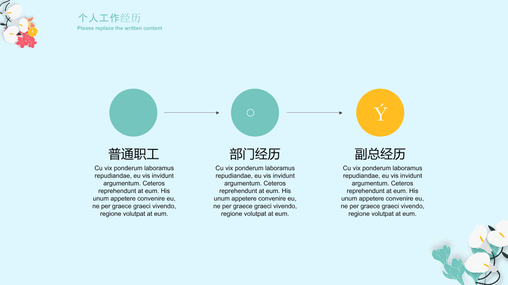 清新文艺个人简历PPT模板
