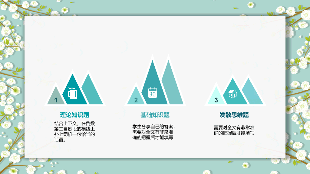 淡雅小清新唯美小花PPT模板