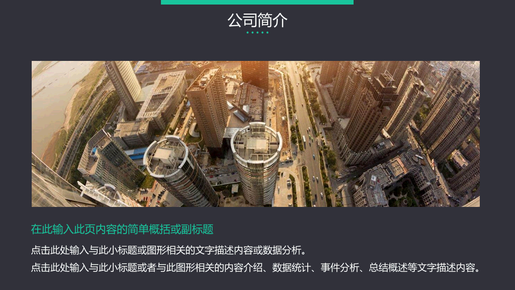 高端大气企业公司简介PPT模板