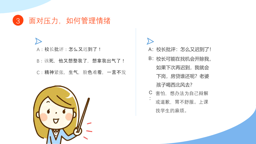 教师心理健康压力情绪管理PPT模板