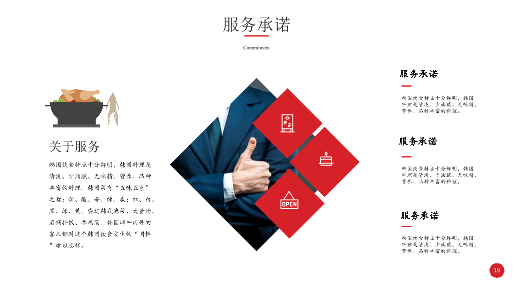 韩国料理连锁加盟介绍PPT模板