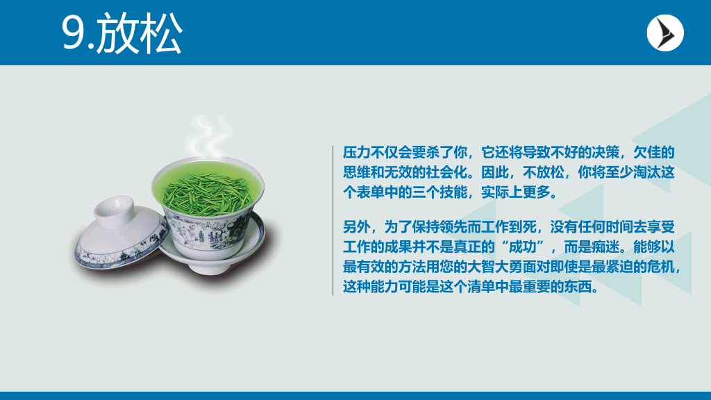 职场人士应该学习的10项技能PPT