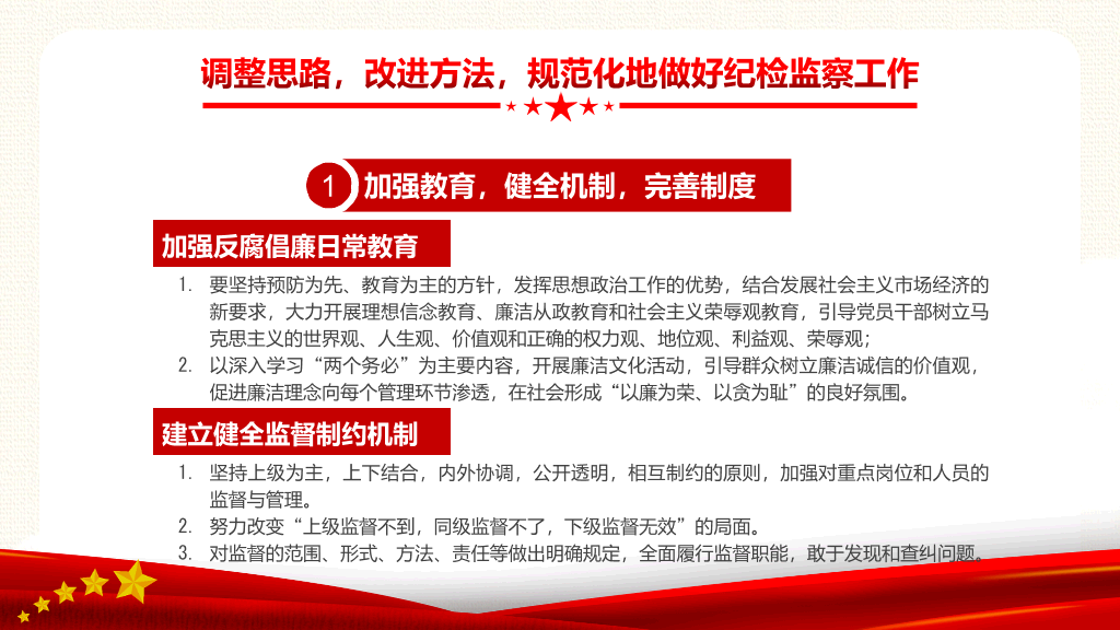 如何做好纪检监察工作PPT模板