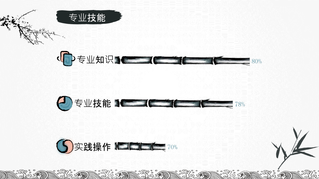水墨山水个人简历PPT模板