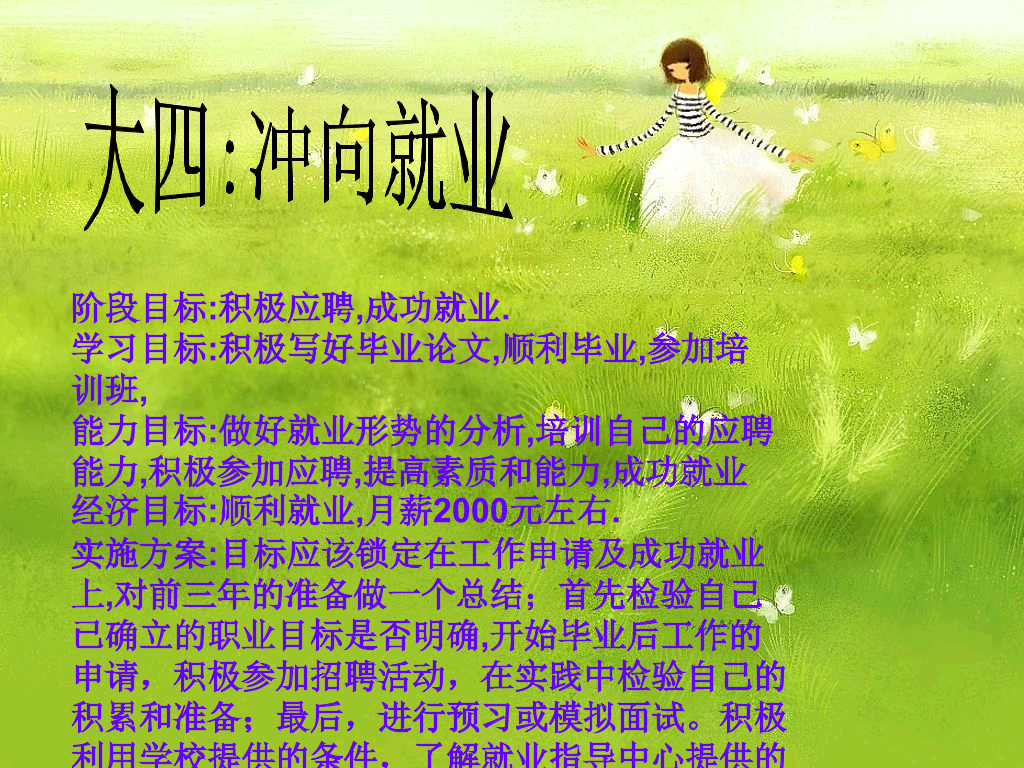 大学生职业生涯规划PPT