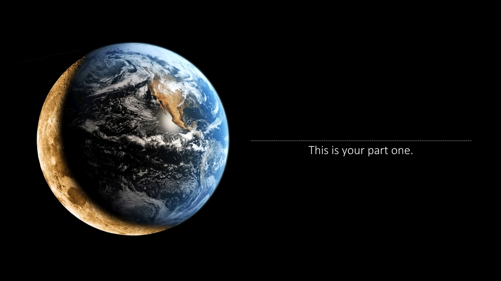 太空中的地球幻灯片模板