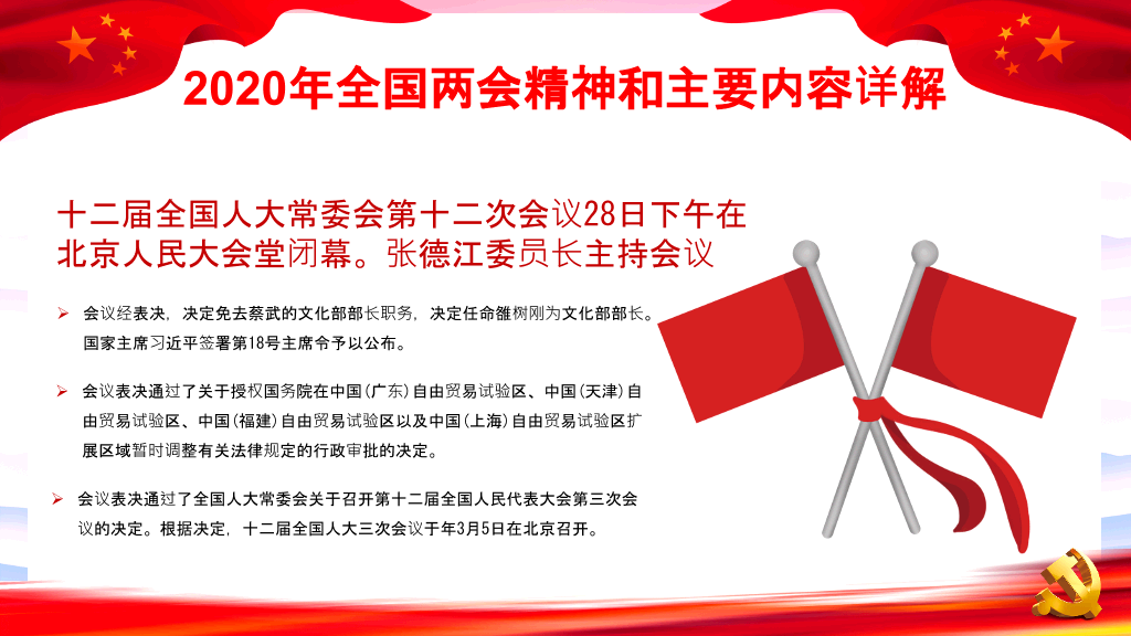 两会报告解读PPT模板