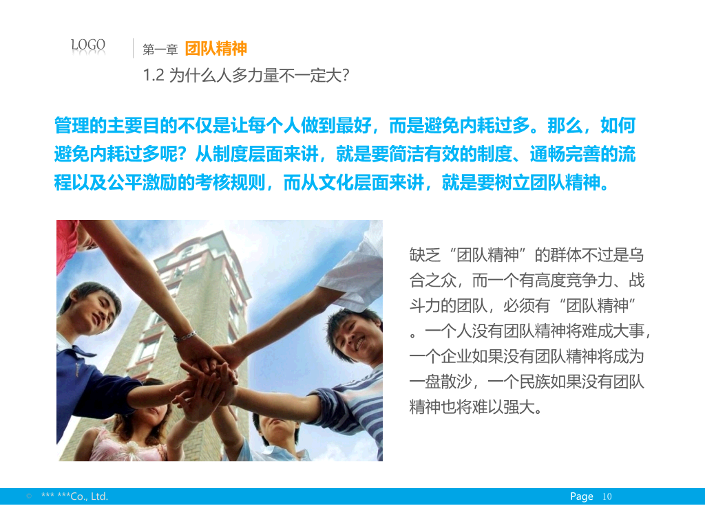 团队精神及忠诚度培训PPT模板