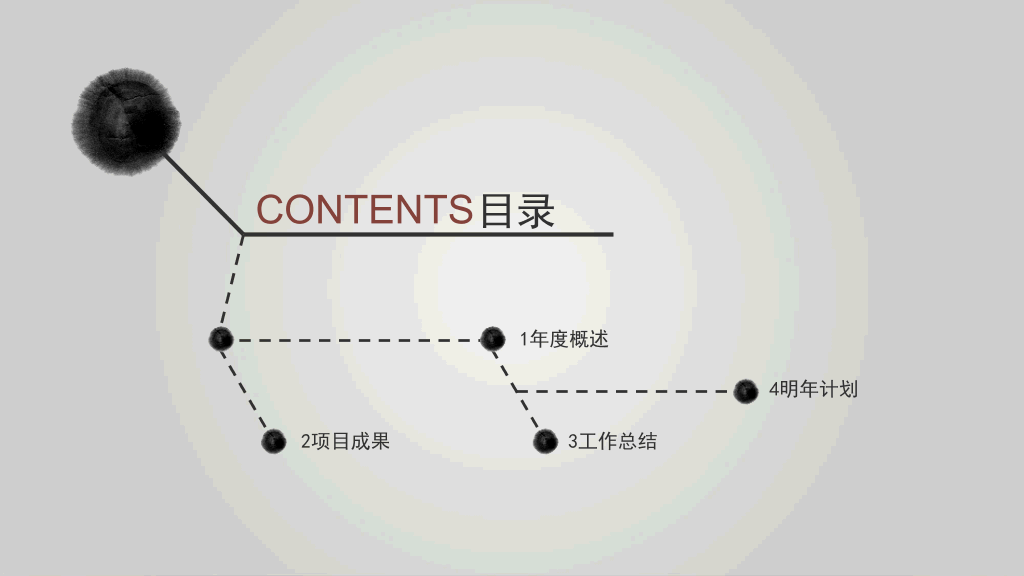 毛笔墨迹水墨中国风PPT模板