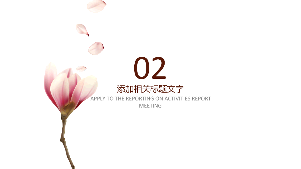 淡雅唯美花卉通用PPT模板