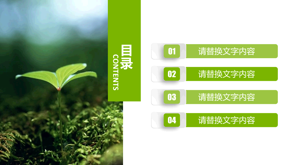 幼苗发芽绿色植物PPT模板