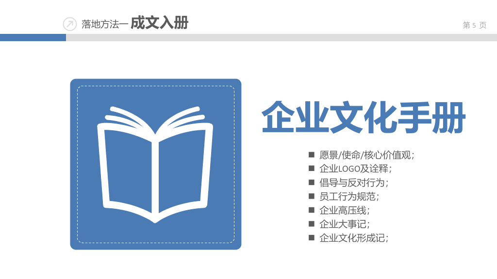 企业文化落地培训PPT课件