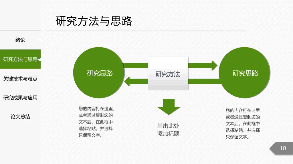 侧边栏导航开题报告PPT模板