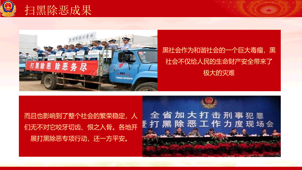 重拳出击扫黑除恶PPT模板