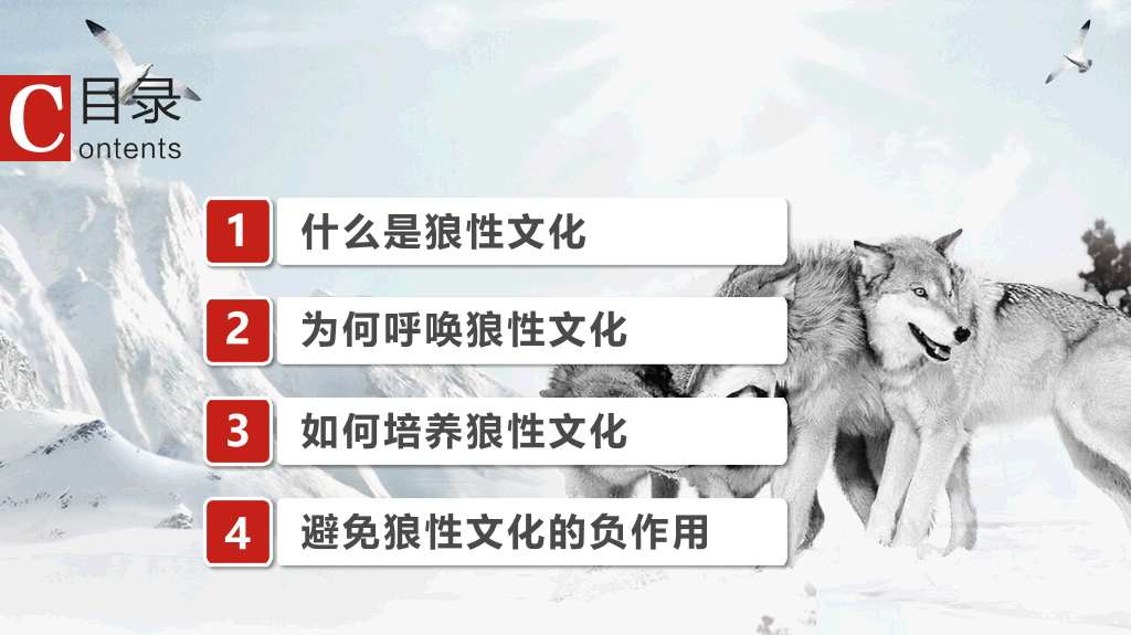 企业文化狼性精神培训PPT模板