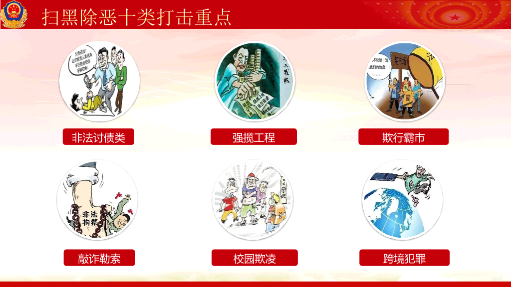 重拳出击扫黑除恶PPT模板