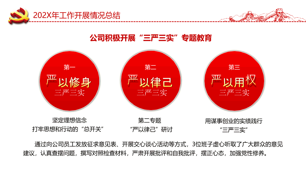 党支部年终工作总结PPT模板