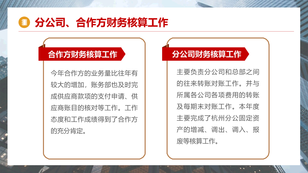 财务部工作总结报告PPT模板
