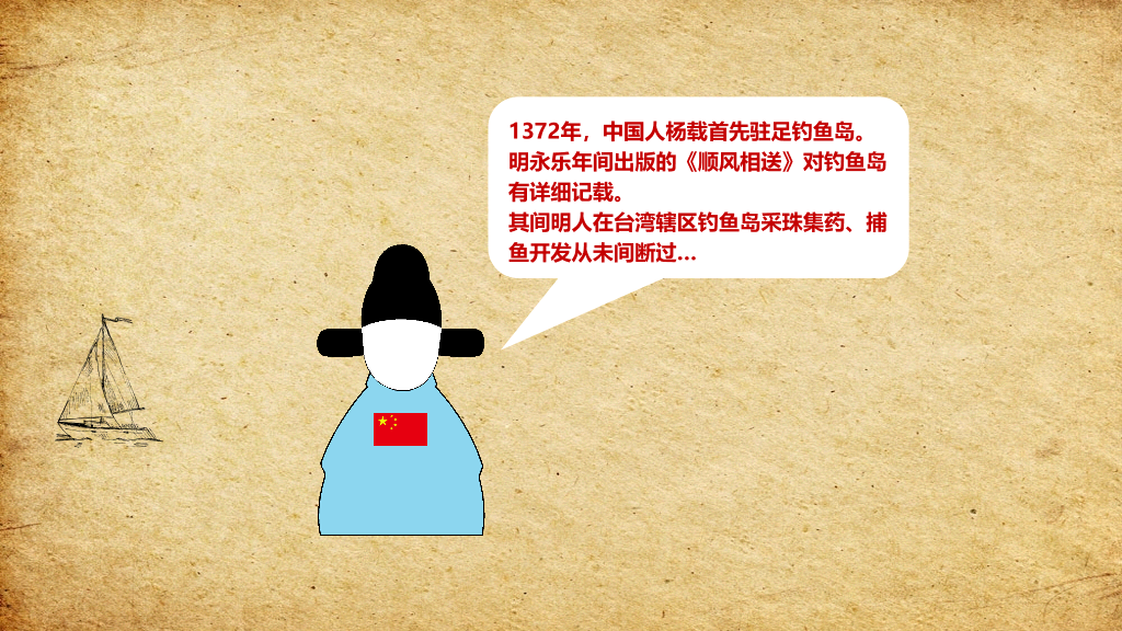 钓鱼岛的历史真相PPT动画