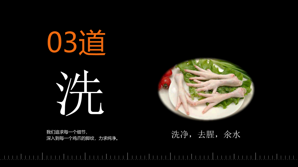 美味鸡爪私房菜宣传PPT模板