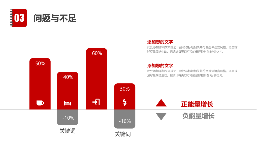 多彩扁平化工作汇报总结PPT模板