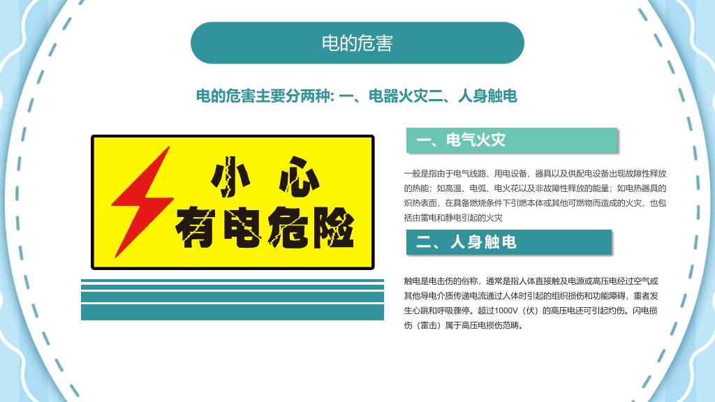 安全用电主题班会PPT模板