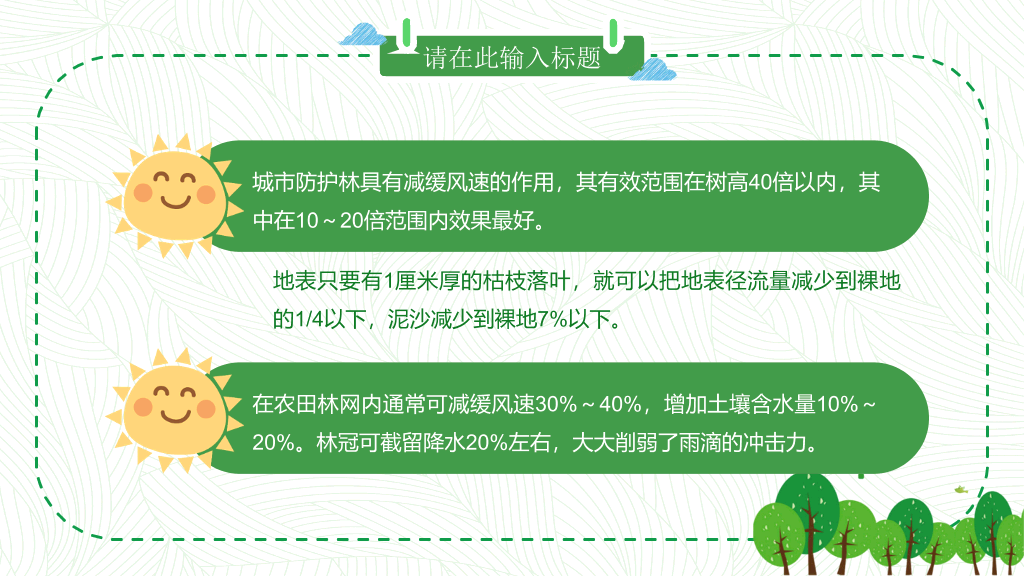 卡通植树节班会PPT模板